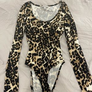 Cheetah long sleeve bodysuit